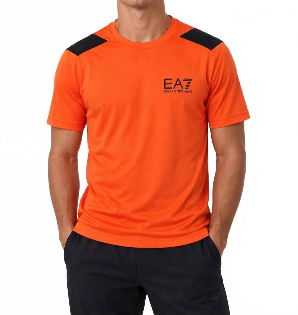 NEW EMPORIO ARMANI short sleeve t-shirt in orange